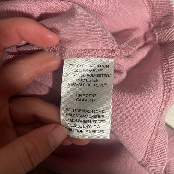 Natural Reflections Ribbed Drop Cut Short Sleeve T Shirt Women’s Medium Pink - Picture 4 of 6